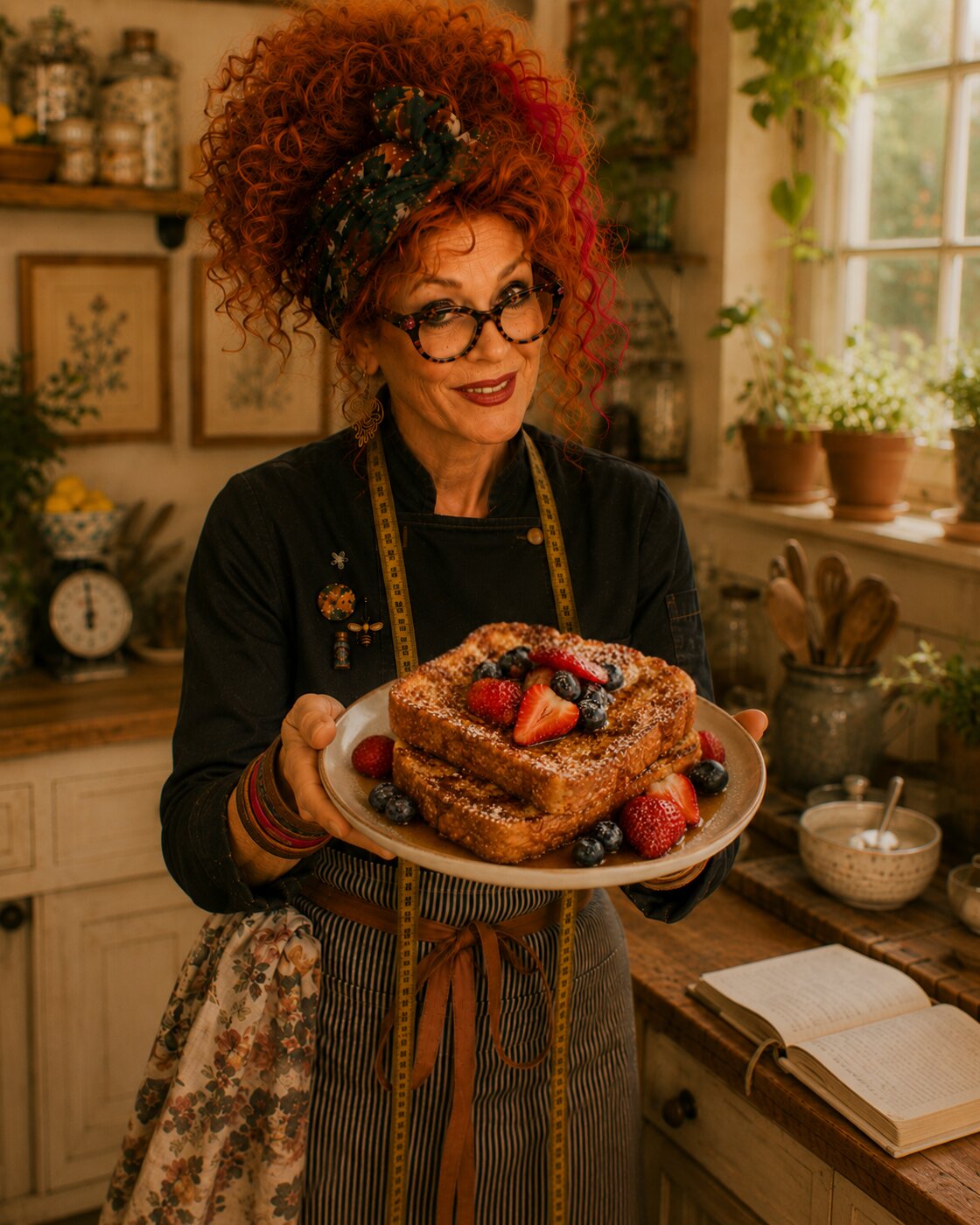 Illustrative Winnie Hollowell scene accompanying Classic French Toast Recipe (Custardy, Never Soggy)